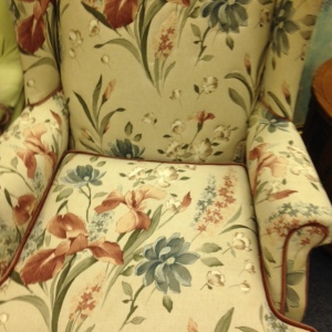 Chair, Wing Back - Floral - Close Up